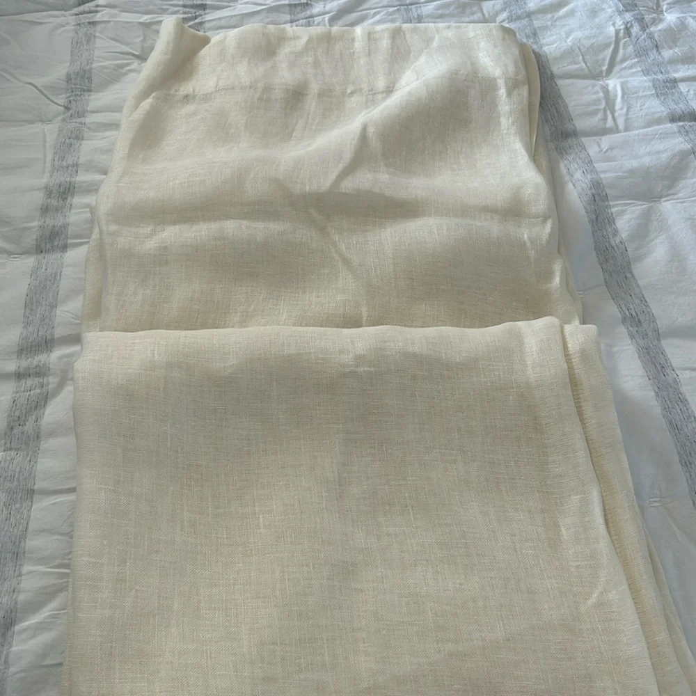 West Elm European linen drape